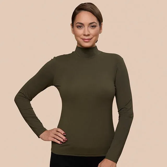 Mock Neck Long Sleeve Layering Top