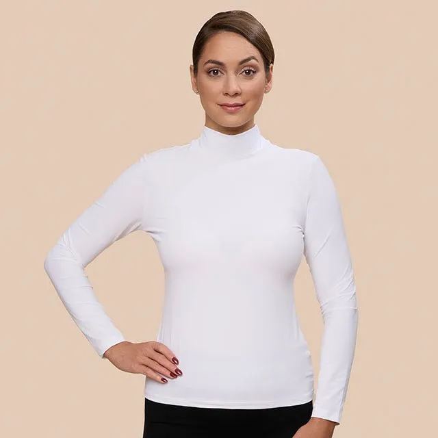 Mock Neck Long Sleeve Layering Top