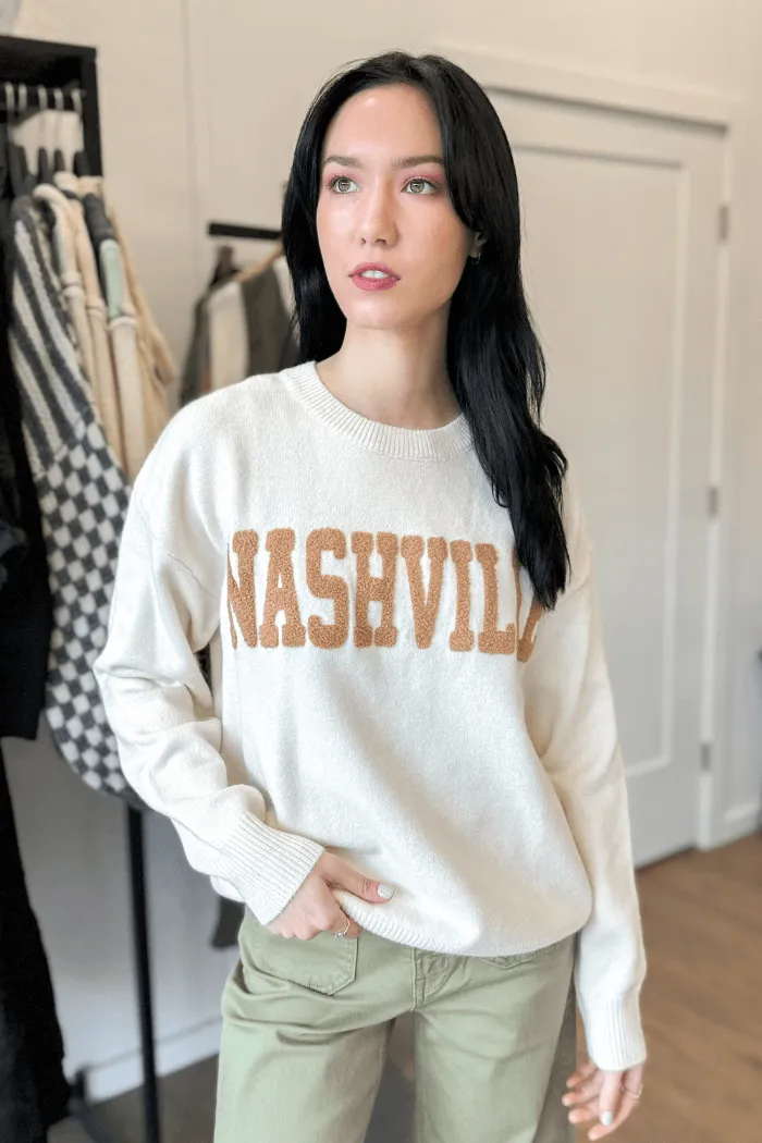 Nashville Chenille Sweater in Ivory