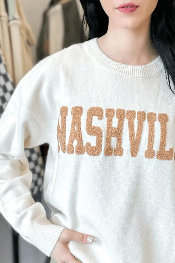 Nashville Chenille Sweater in Ivory