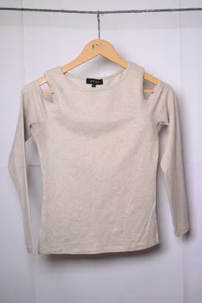 New Look Cream Sweatshirt (Small)