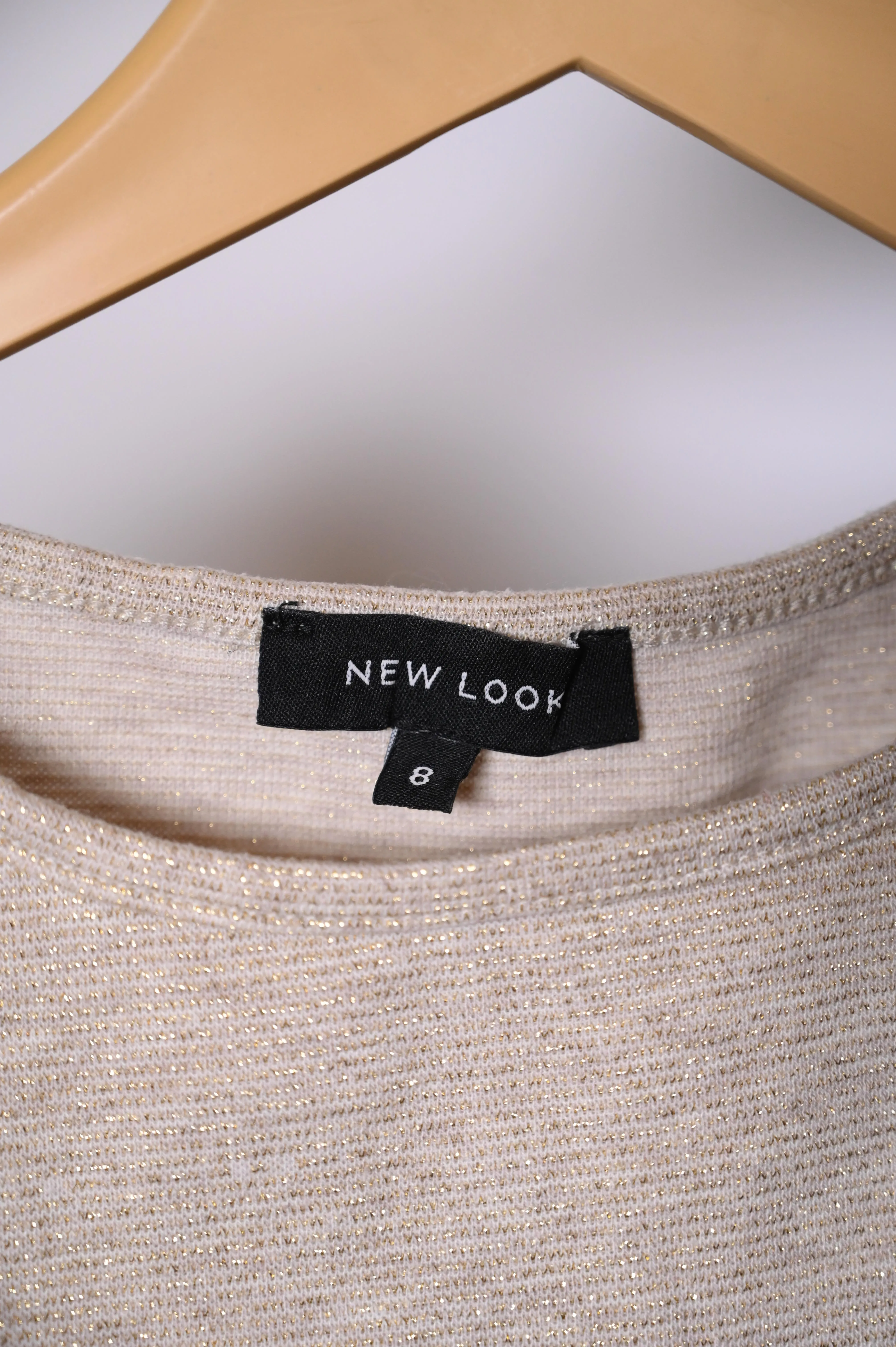 New Look Cream Sweatshirt (Small)