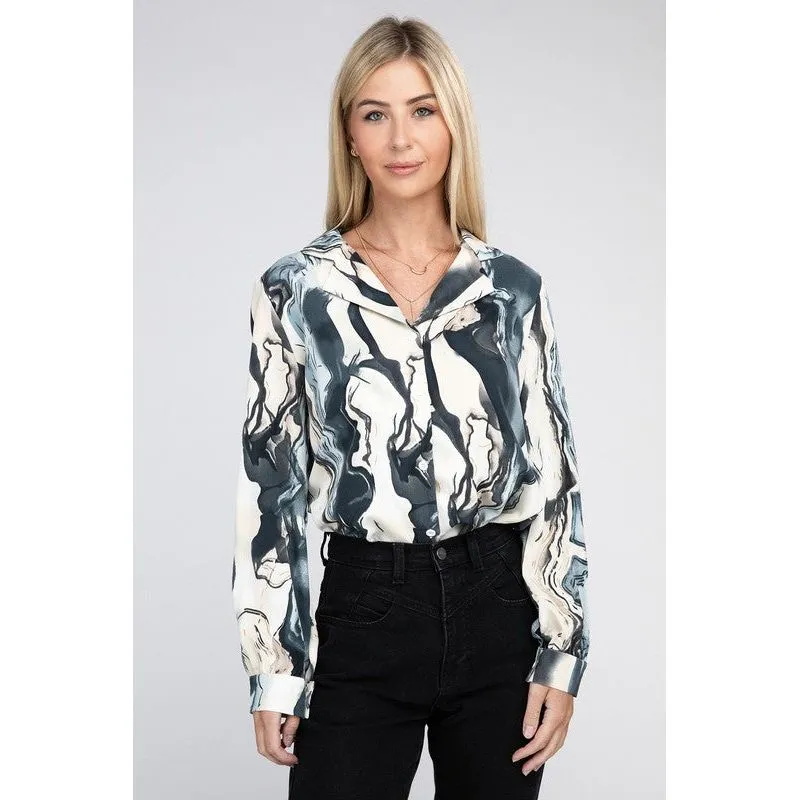 NUVI APPAREL Multicolor Buttoned down Blouse