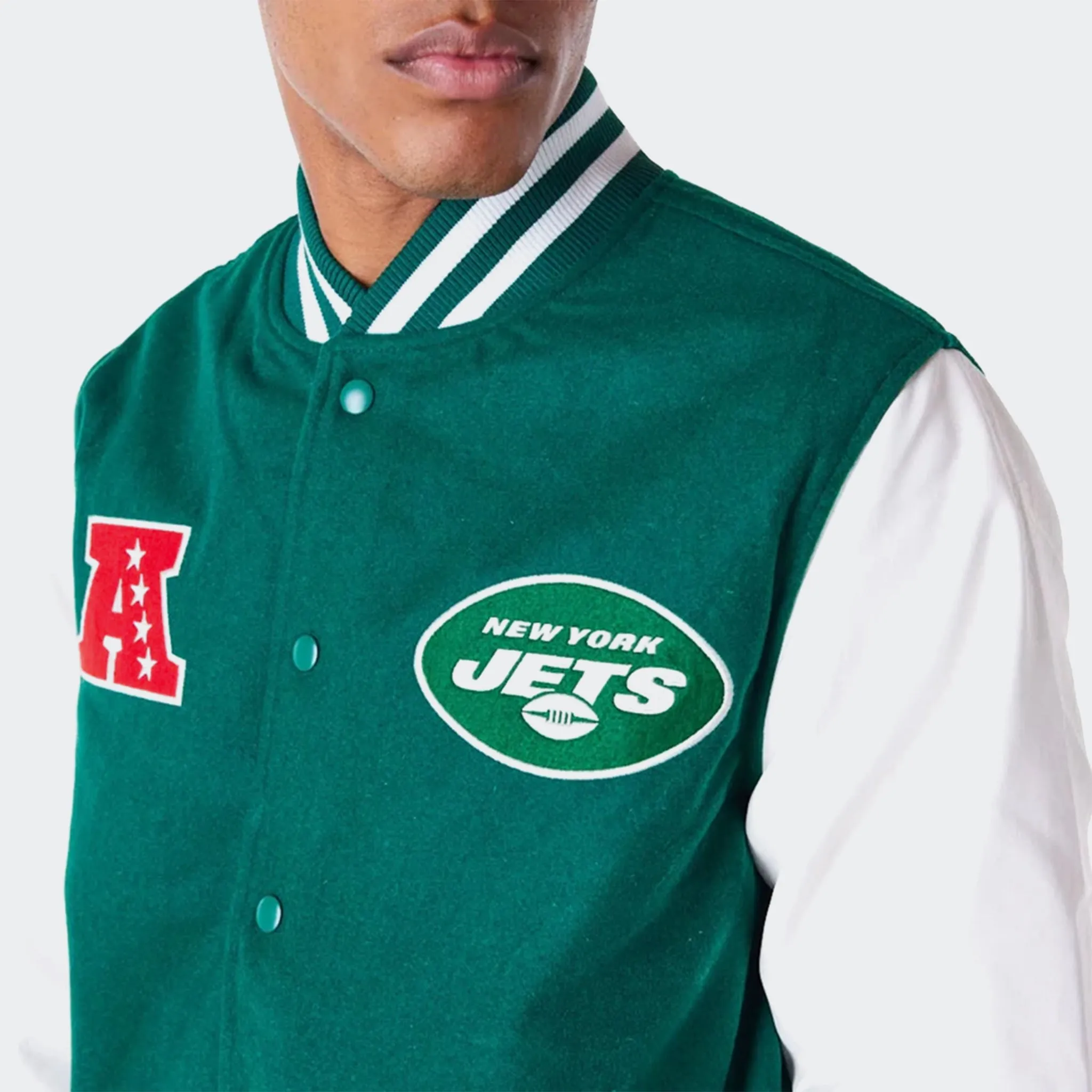 NY JETS NFL PATCH VARSITY JACKET