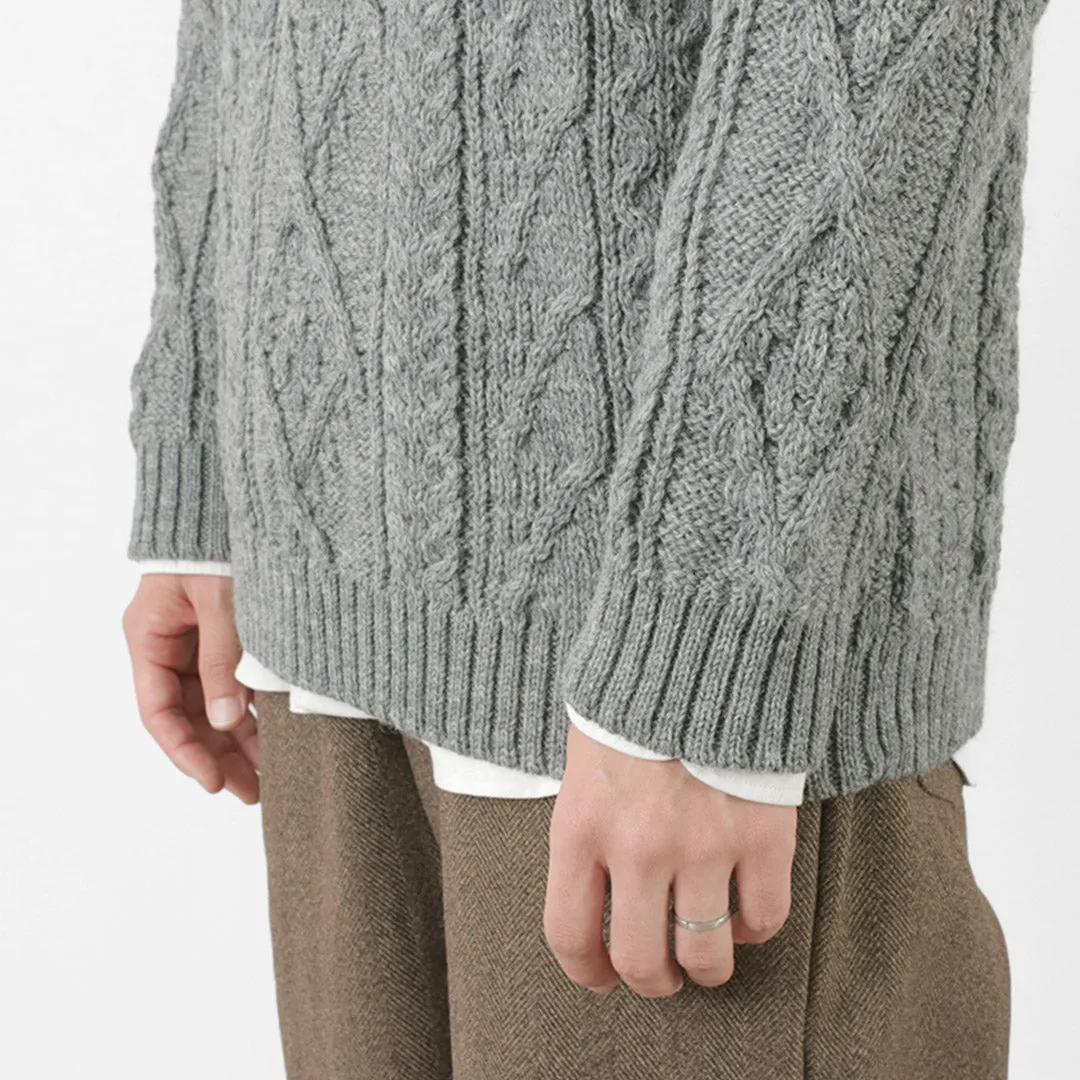 OLD DERBY KNITWEAR / Aran Crew Pullover