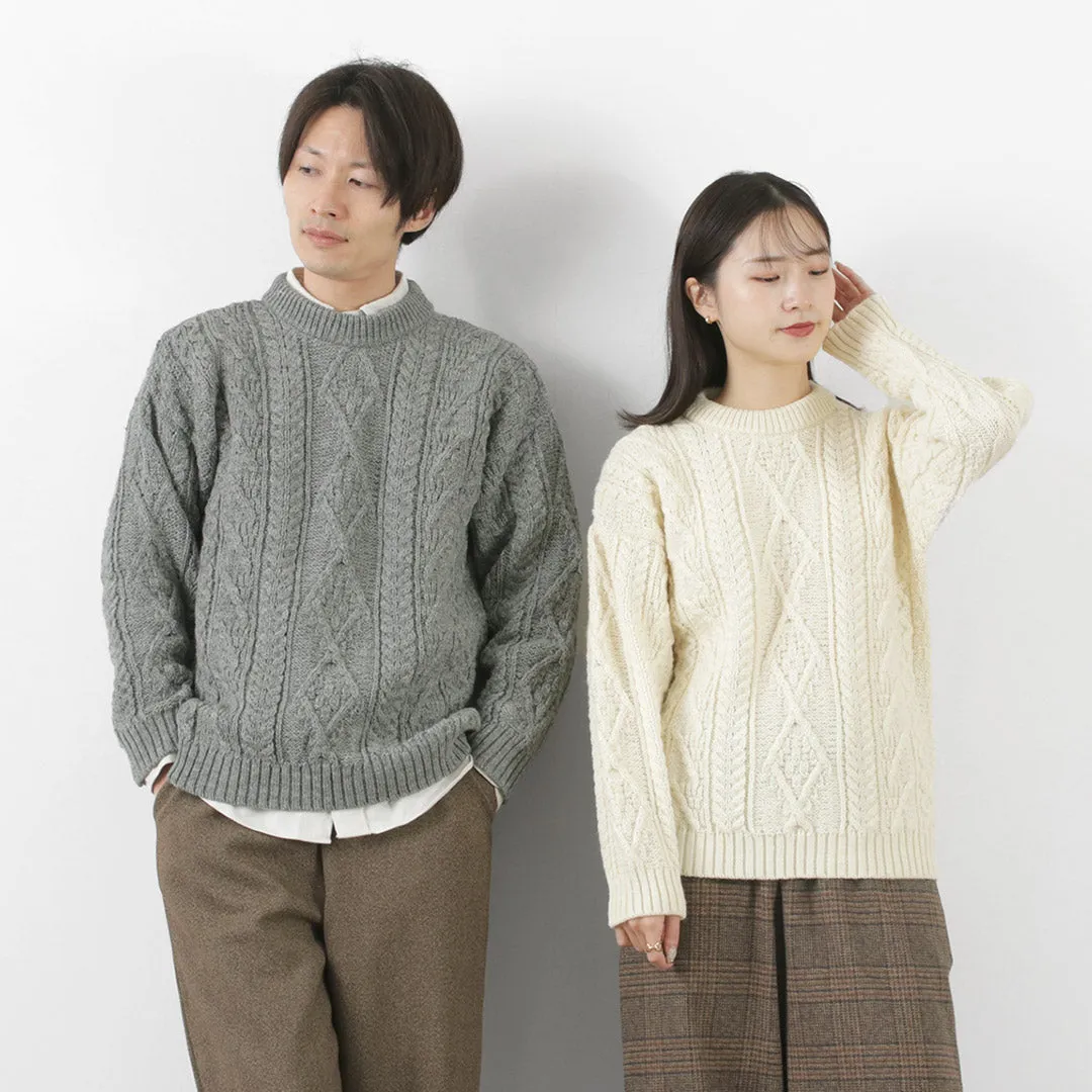 OLD DERBY KNITWEAR / Aran Crew Pullover