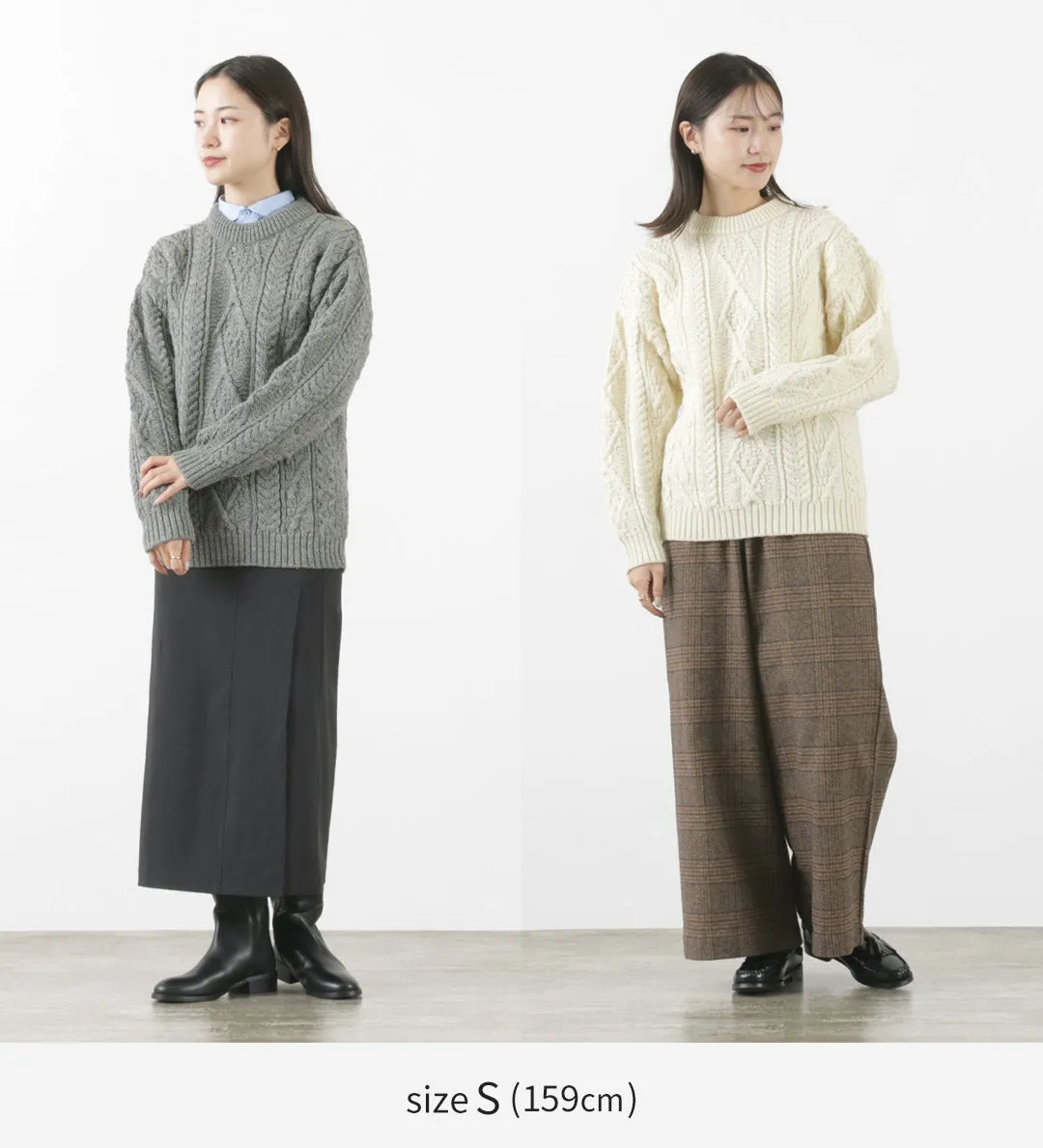 OLD DERBY KNITWEAR / Aran Crew Pullover