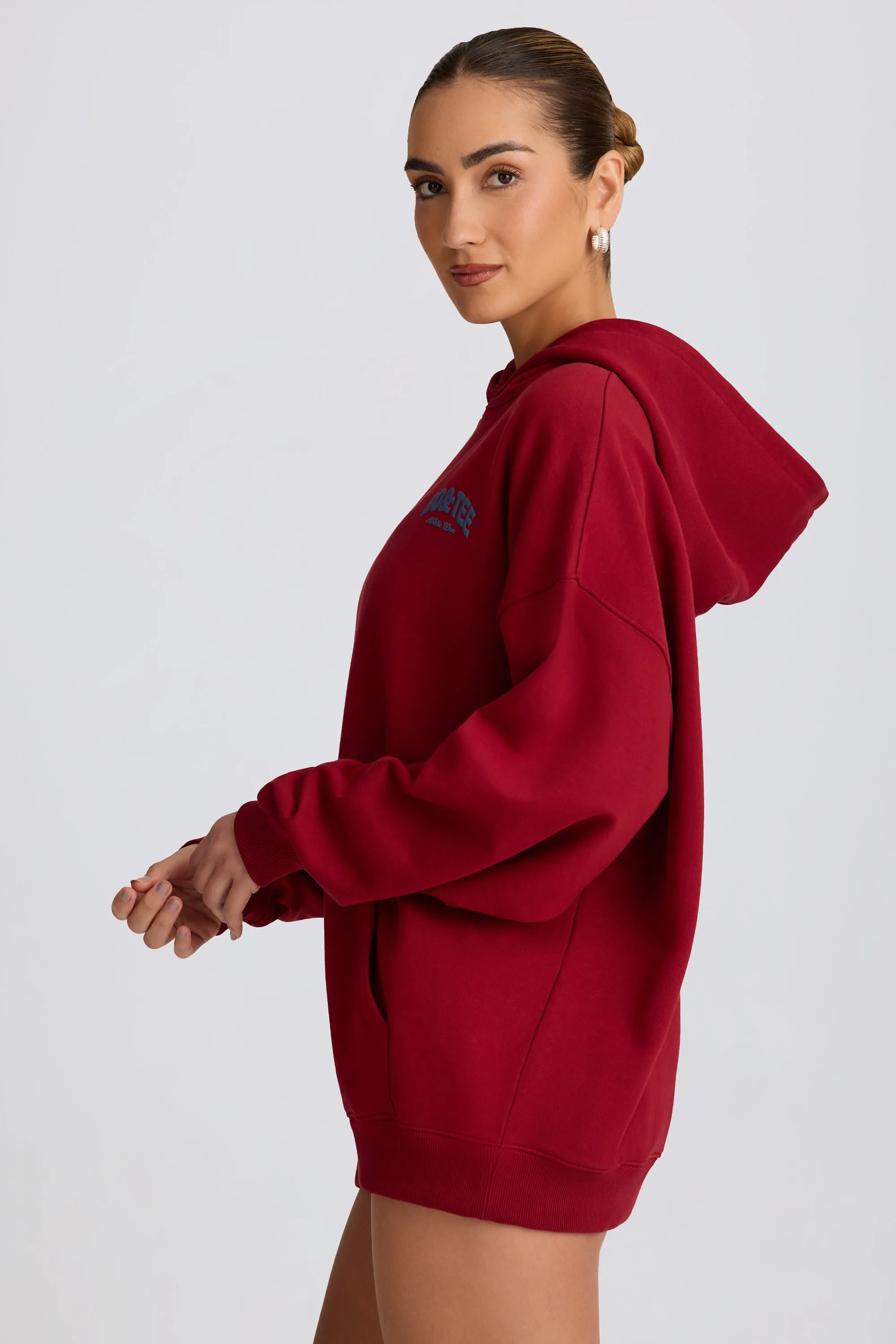 Oversized Hoodie in Burgundy