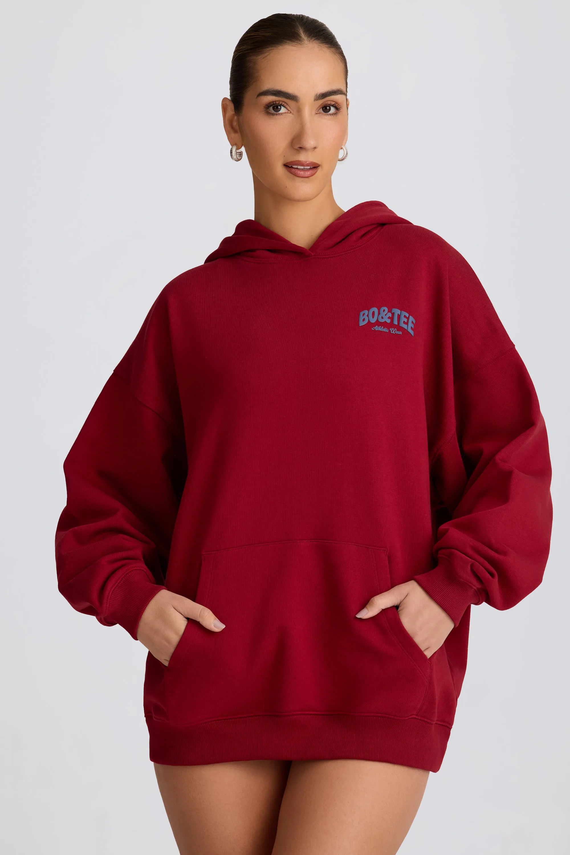 Oversized Hoodie in Burgundy