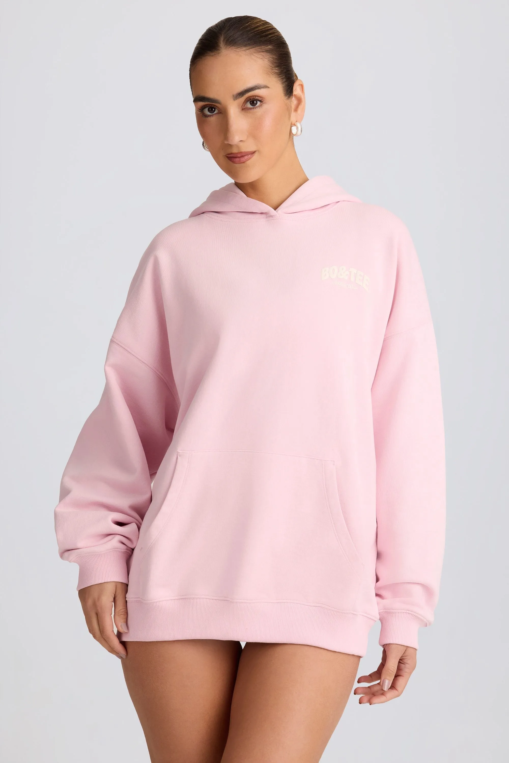 Oversized Hoodie in Soft Pink