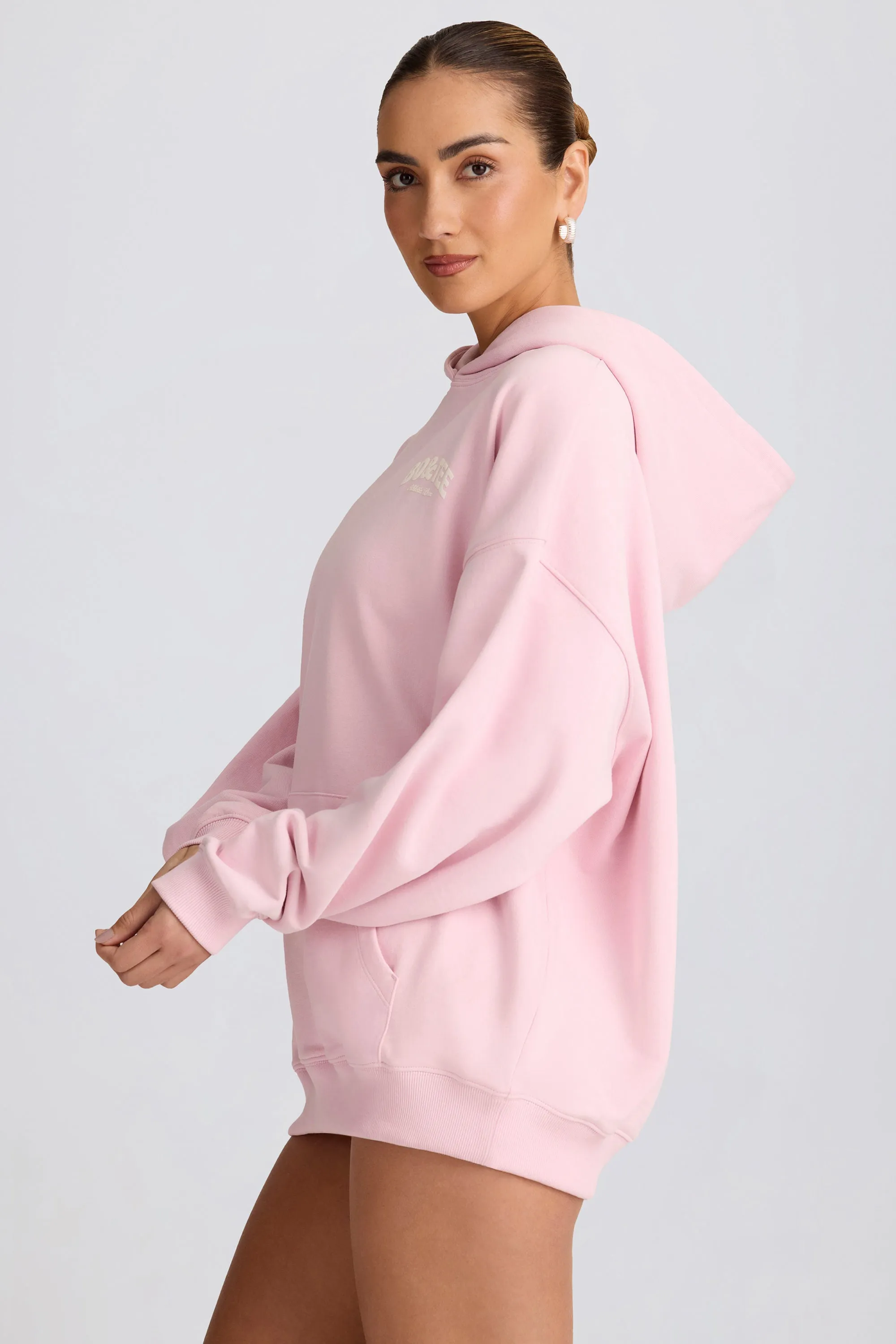 Oversized Hoodie in Soft Pink