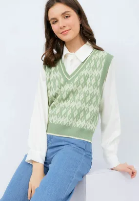 Printed Knit Vest