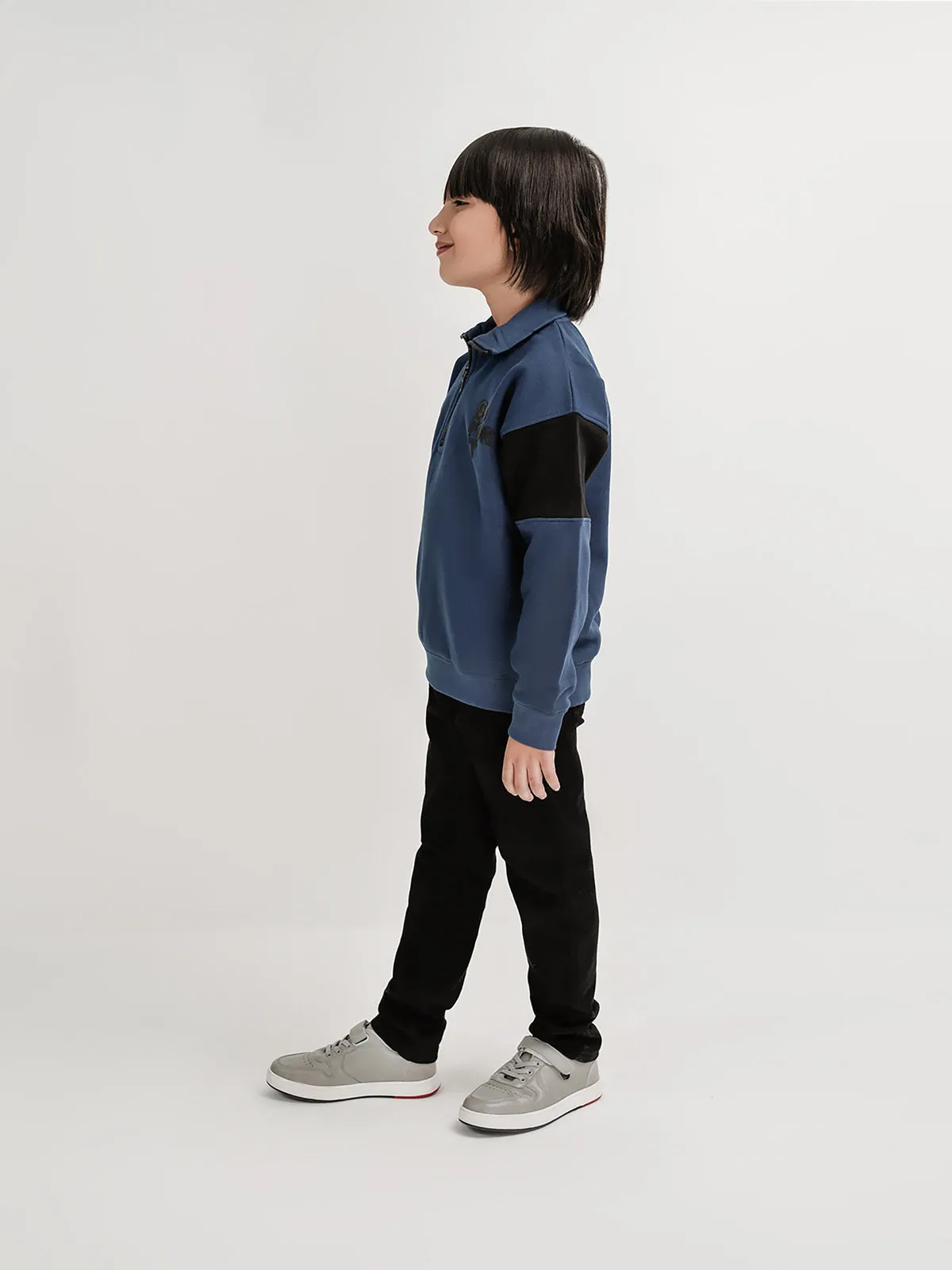 "BROODIN" Zipped High Neck Sweatshirt