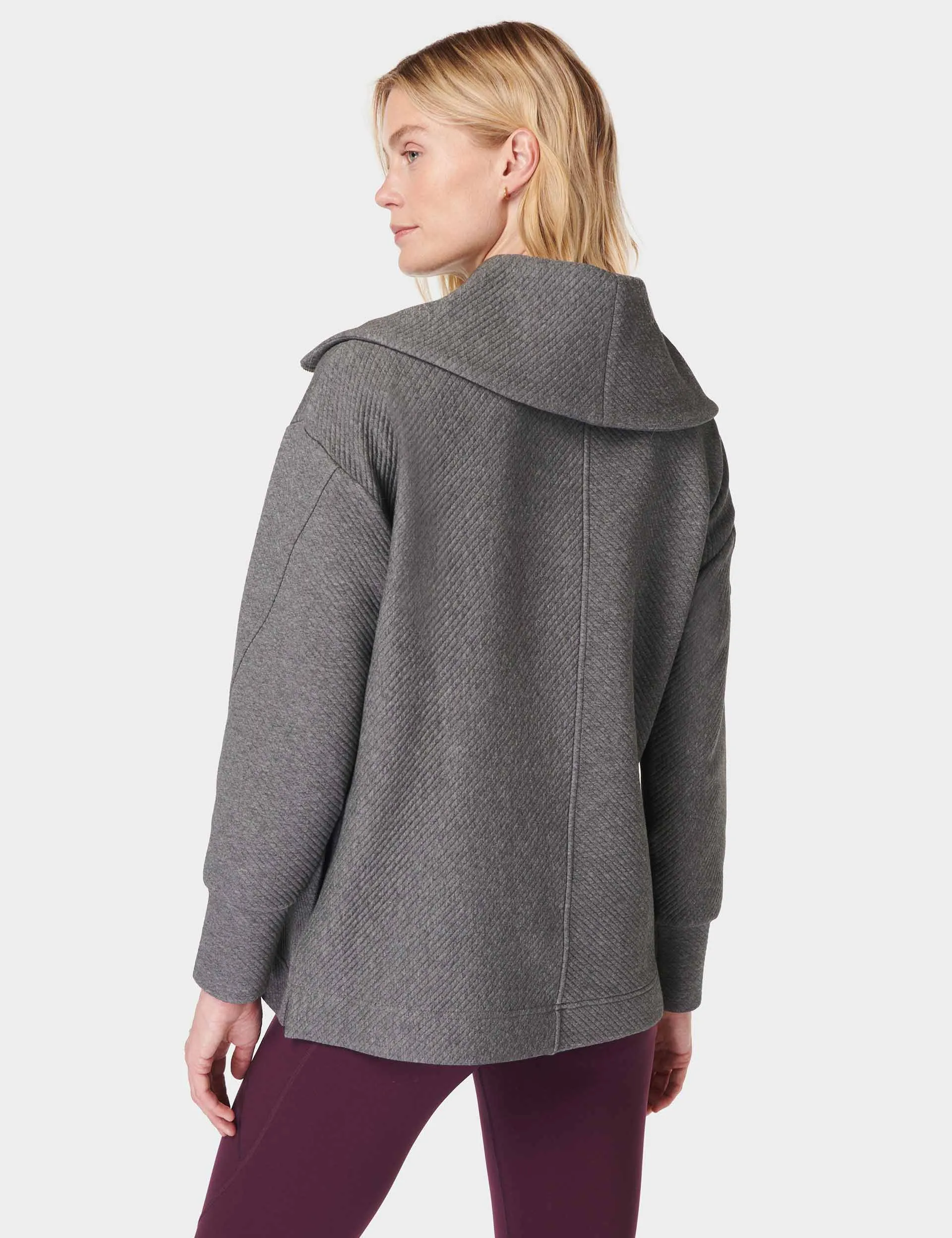 Radiant Half Zip Sweatshirt - Charcoal Grey Marl