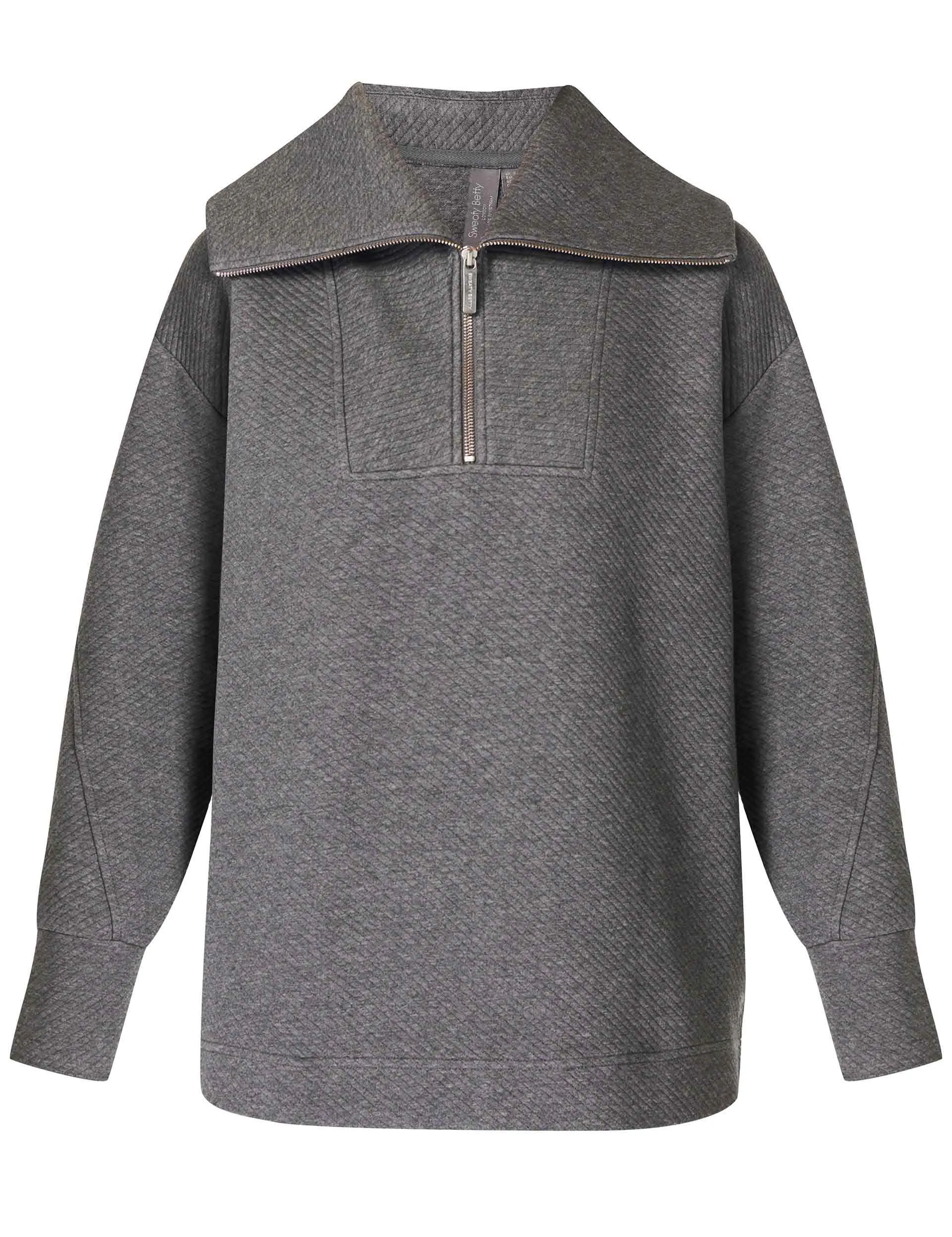 Radiant Half Zip Sweatshirt - Charcoal Grey Marl