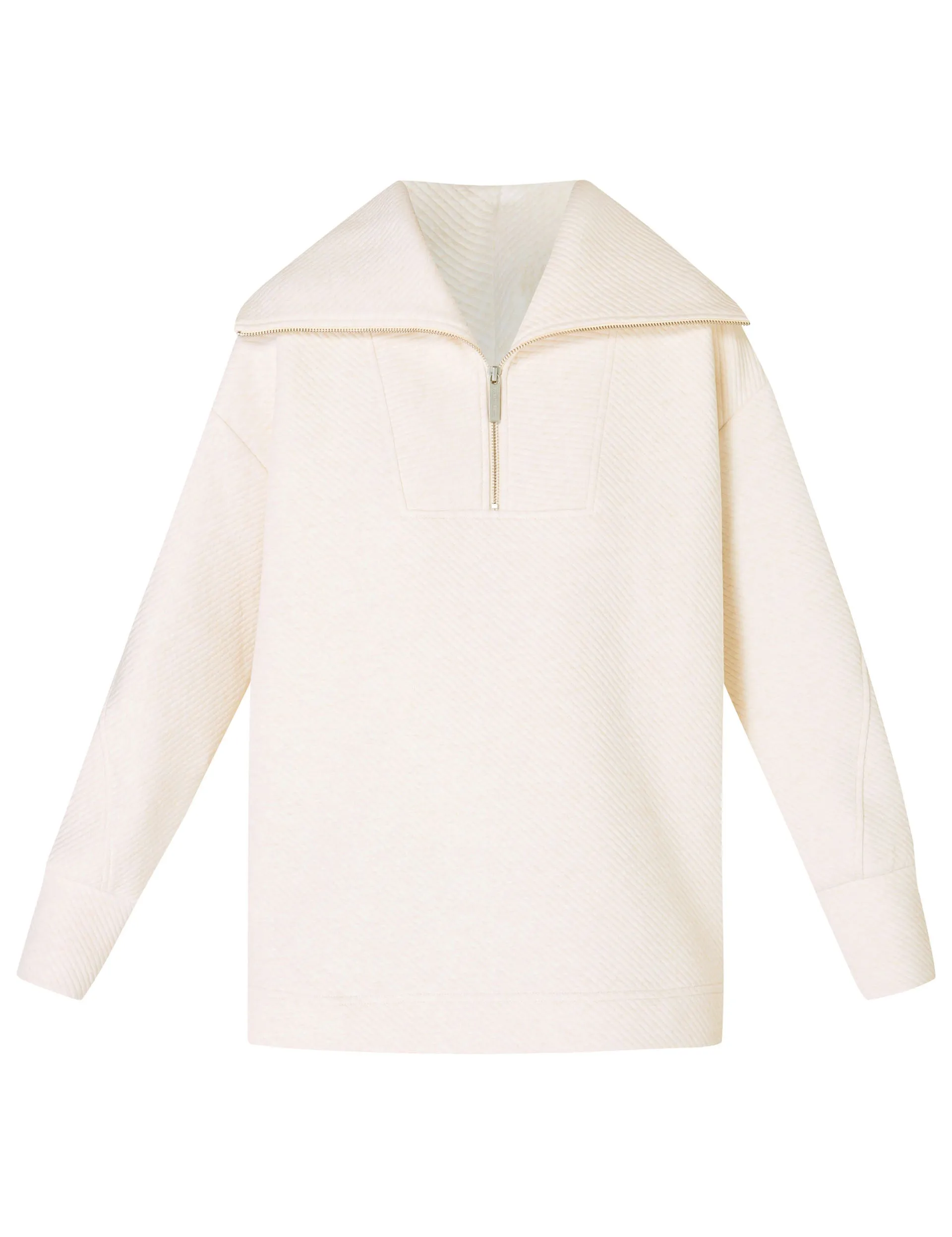 Radiant Half Zip Sweatshirt - Oatmeal Marl