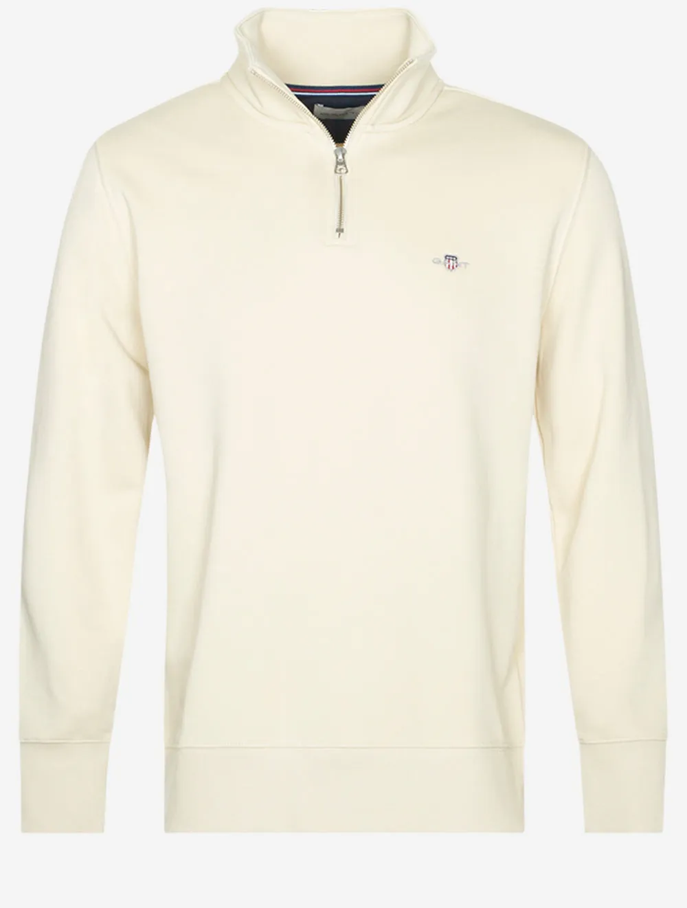 Regular Fit Shield Half Zip Sweat Silky Beige