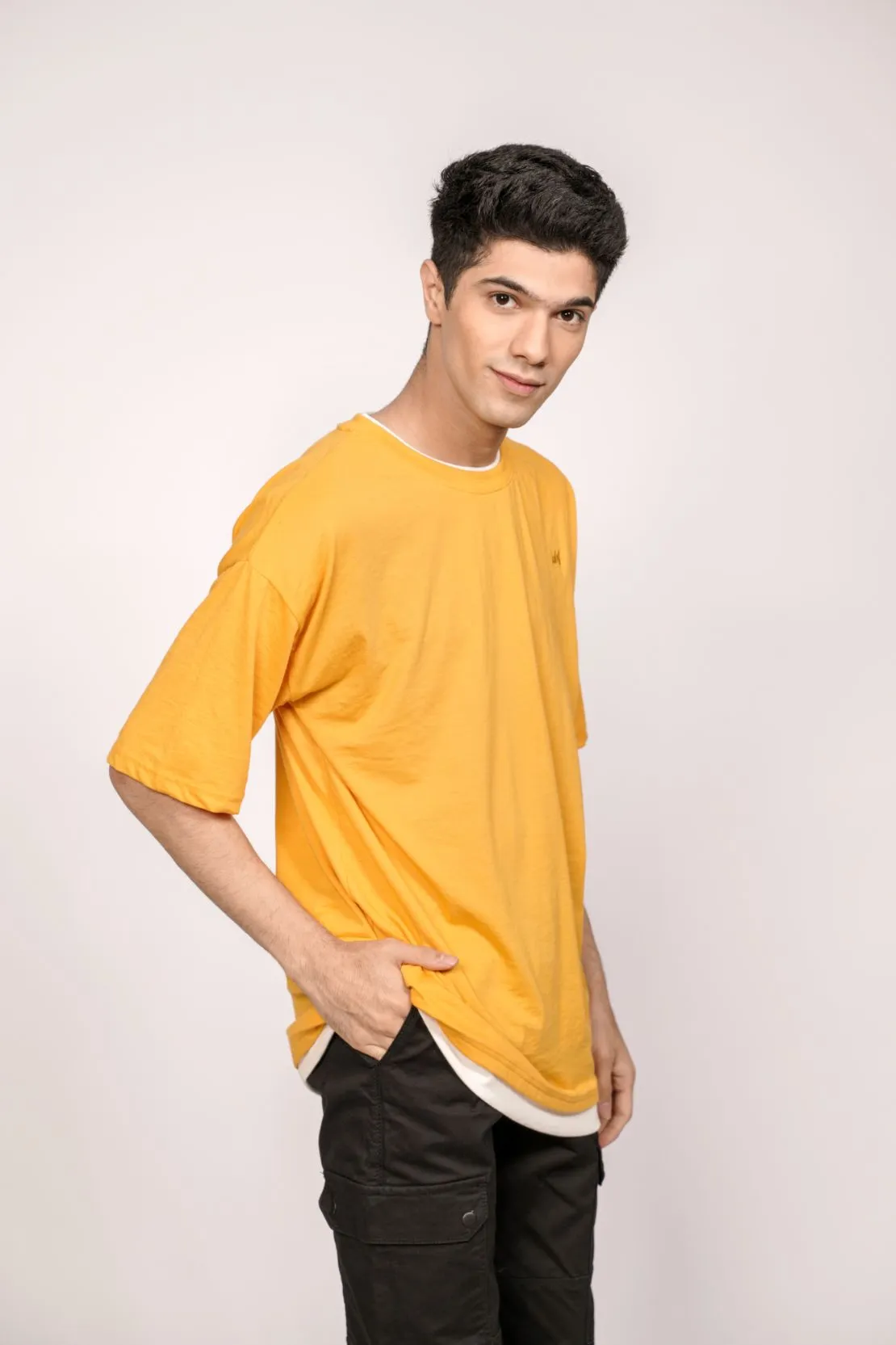 Relaxed Fit Mustard Tee