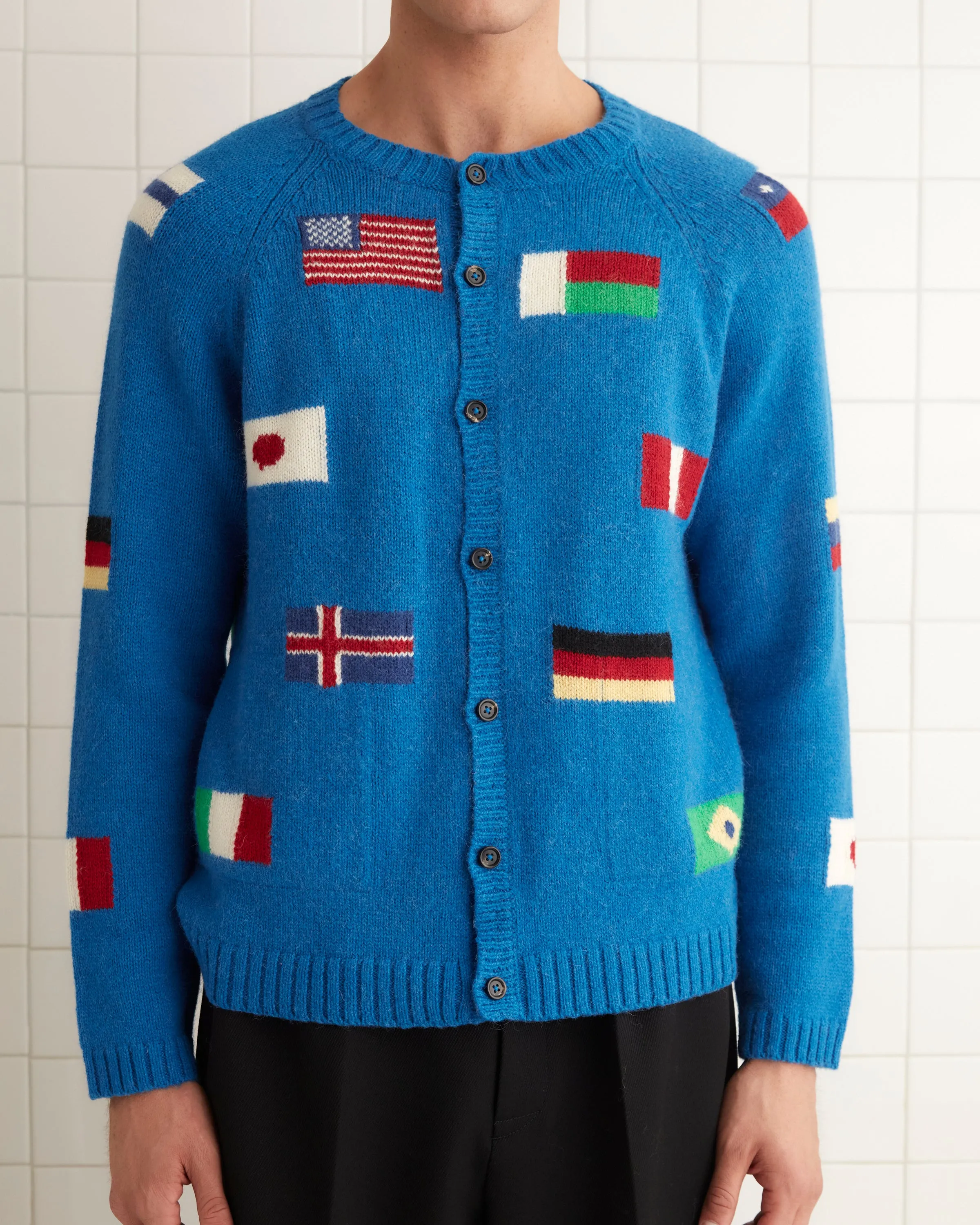 Round-the-World Cardigan - Blue