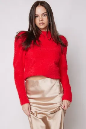 SALE - Evelyn Puff Shoulder Mohair Sweater