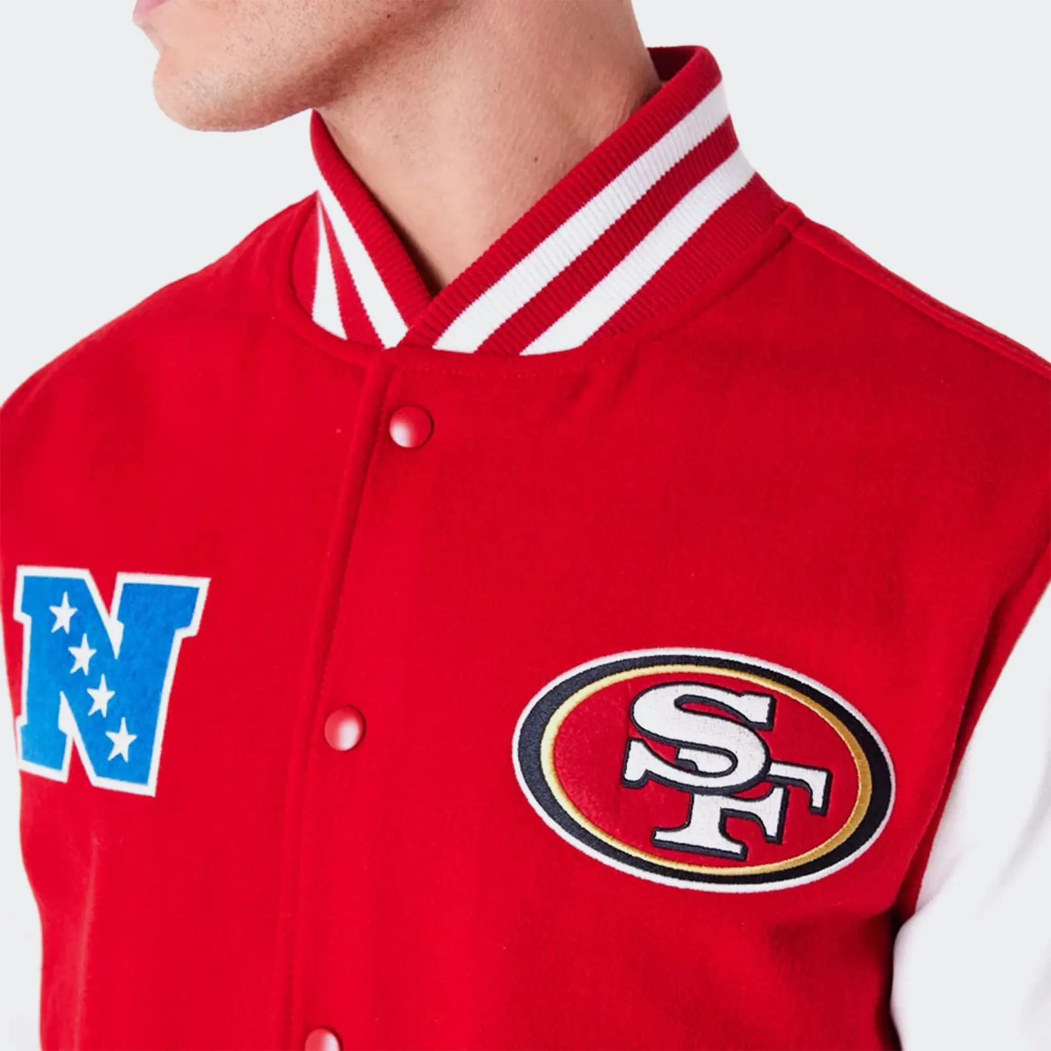 SF 49ERS NFL PATCH VARSITY JACKET