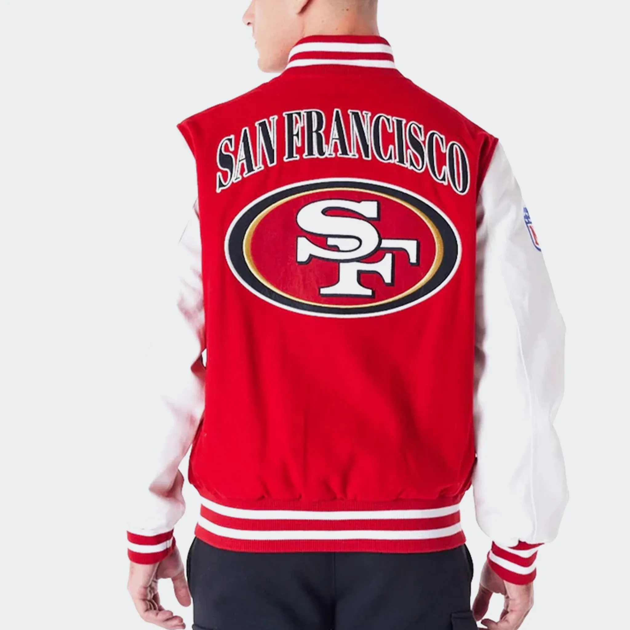 SF 49ERS NFL PATCH VARSITY JACKET