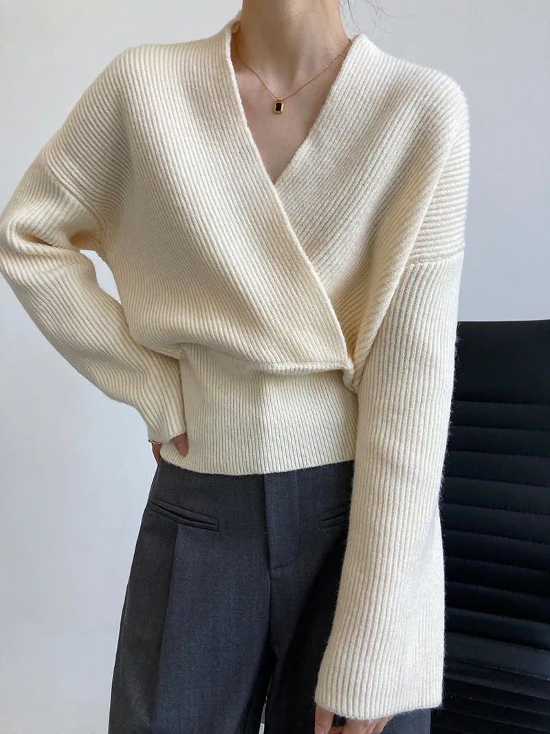 She's Effortless Graceful Wrap Sweater