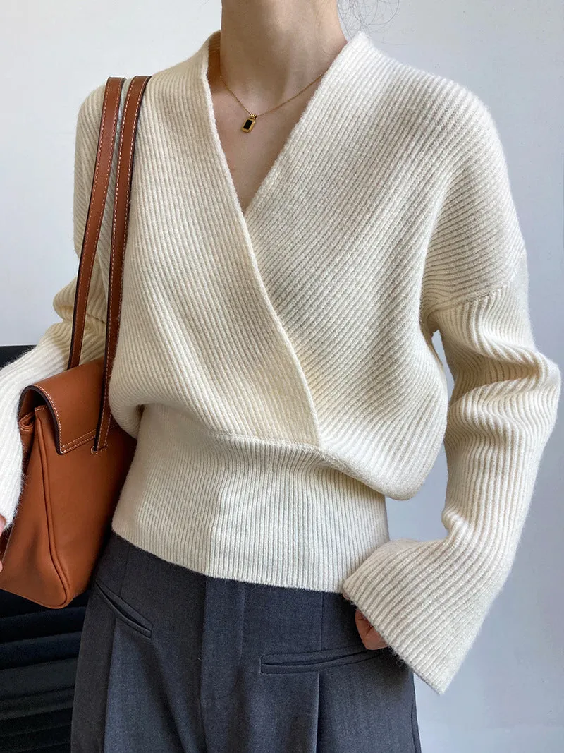 She's Effortless Graceful Wrap Sweater