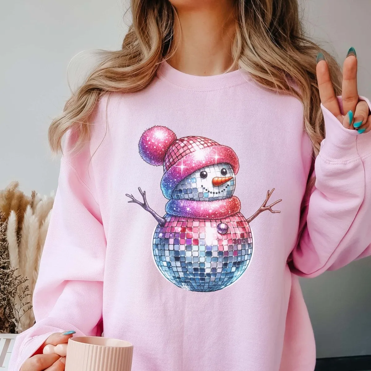 Snowman Disco Wholesale Graphic Sweatshirt - Fast Shipping