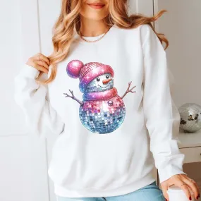 Snowman Disco Wholesale Graphic Sweatshirt - Fast Shipping