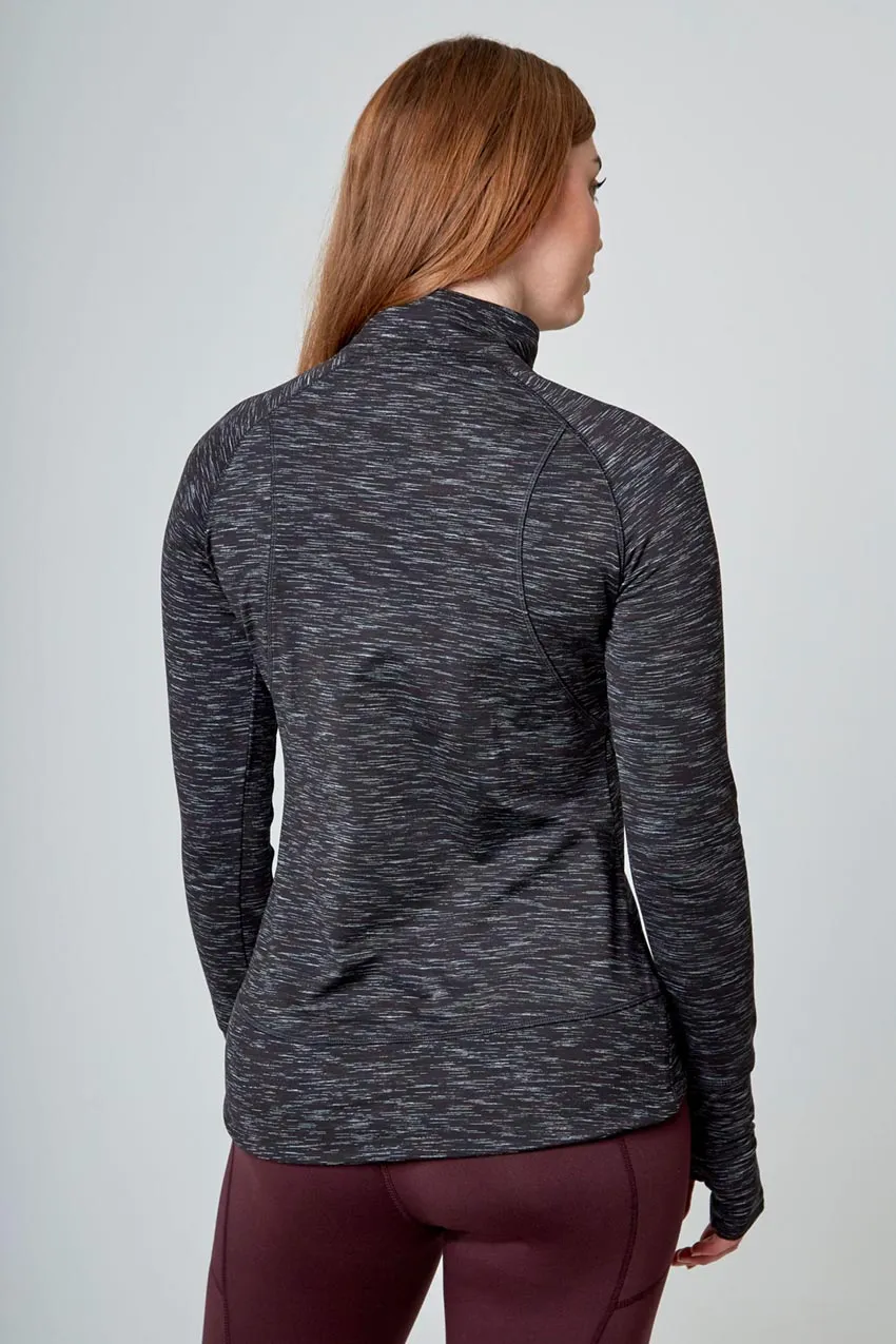 Space Dye Jacquard Half Zip