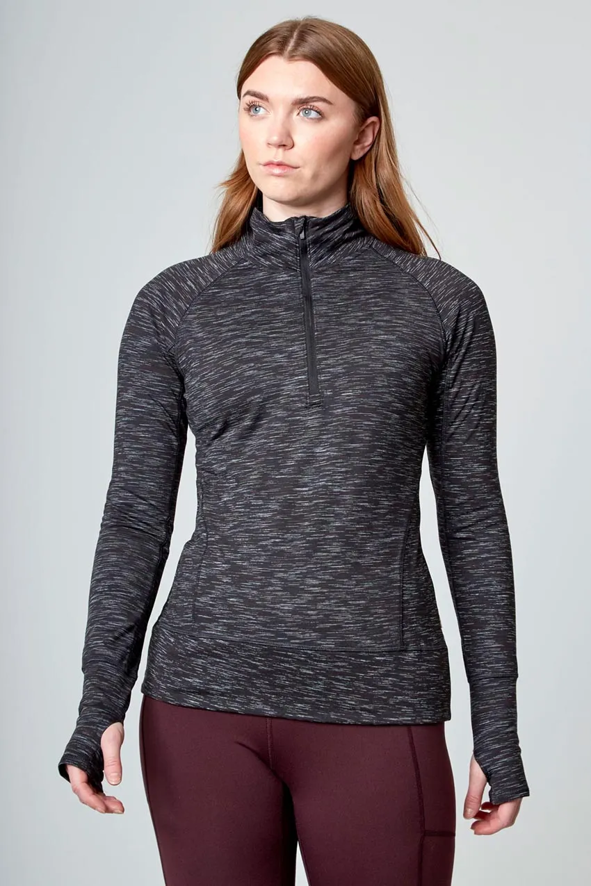 Space Dye Jacquard Half Zip