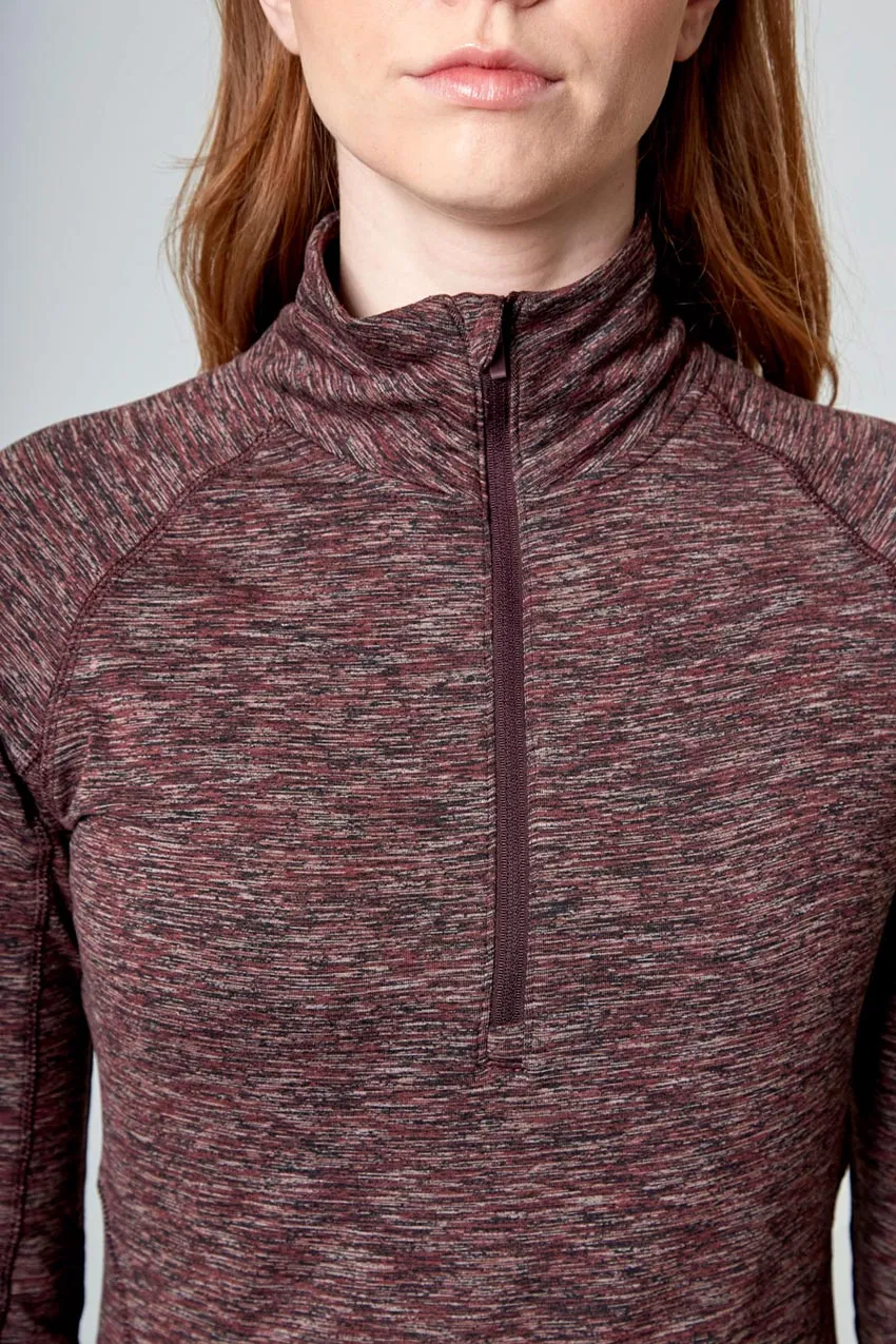 Space Dye Jacquard Half Zip