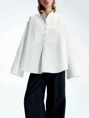 Statement Button Tuxedo Shirt & Fringed Trim Pants