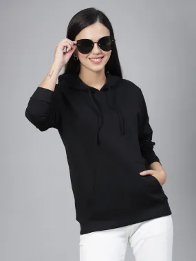 Style Quotient women black hooded oversized sweatshirt