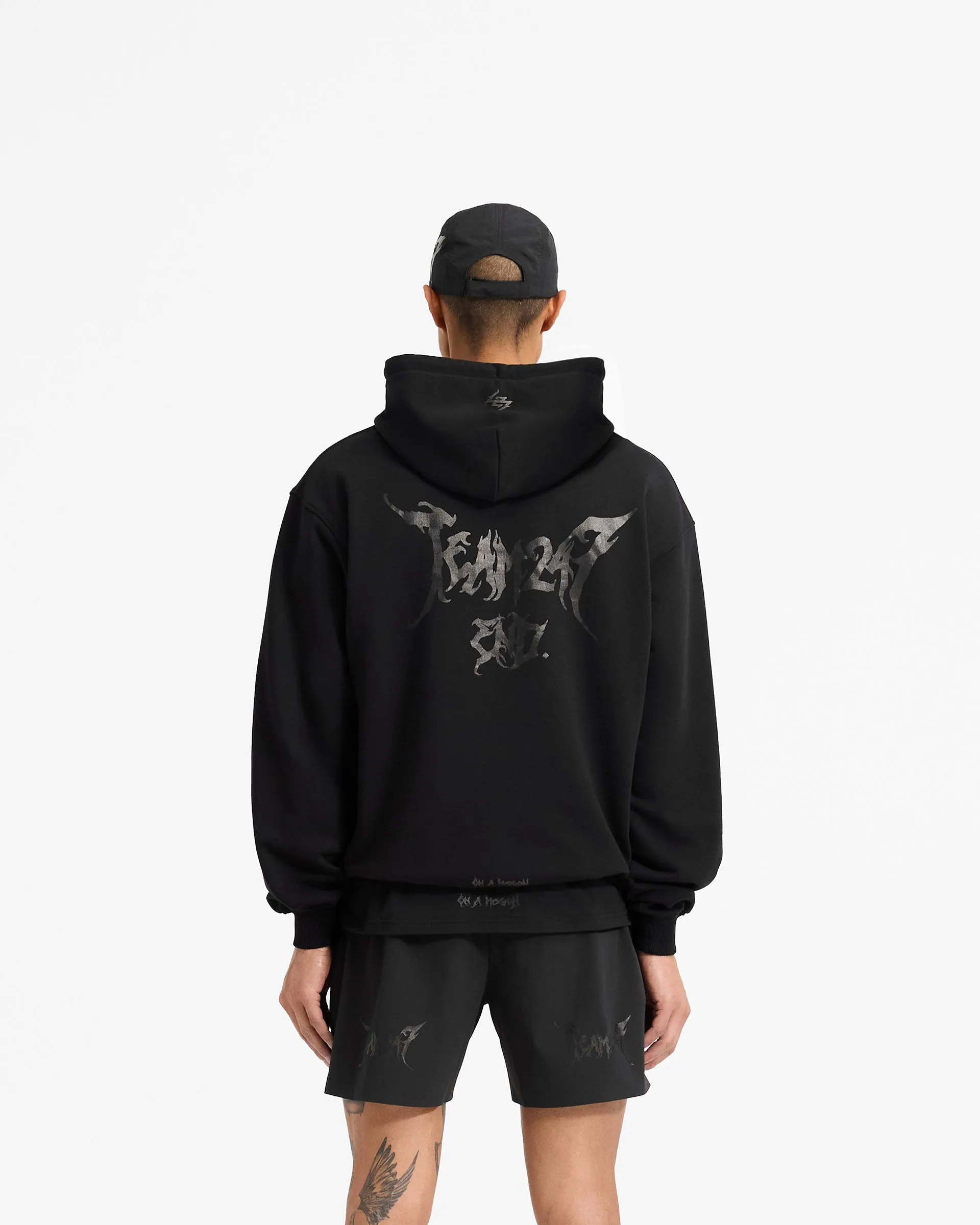 Team 247 X END Oversized Hoodie - Jet Black