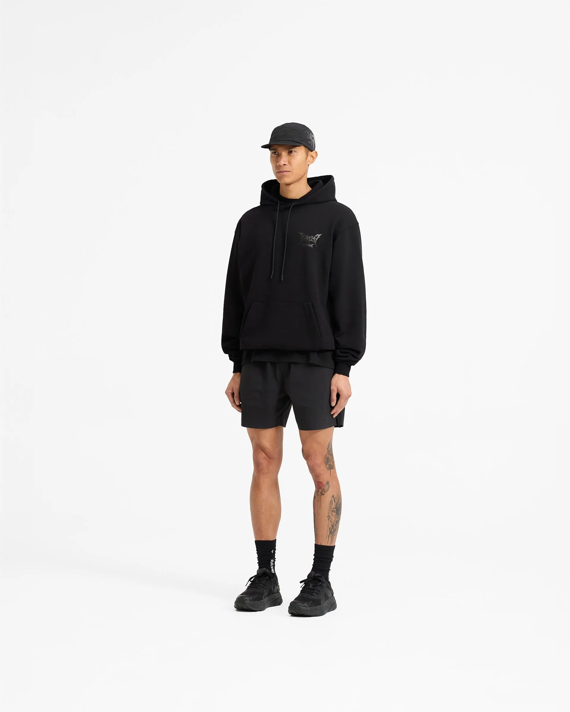 Team 247 X END Oversized Hoodie - Jet Black