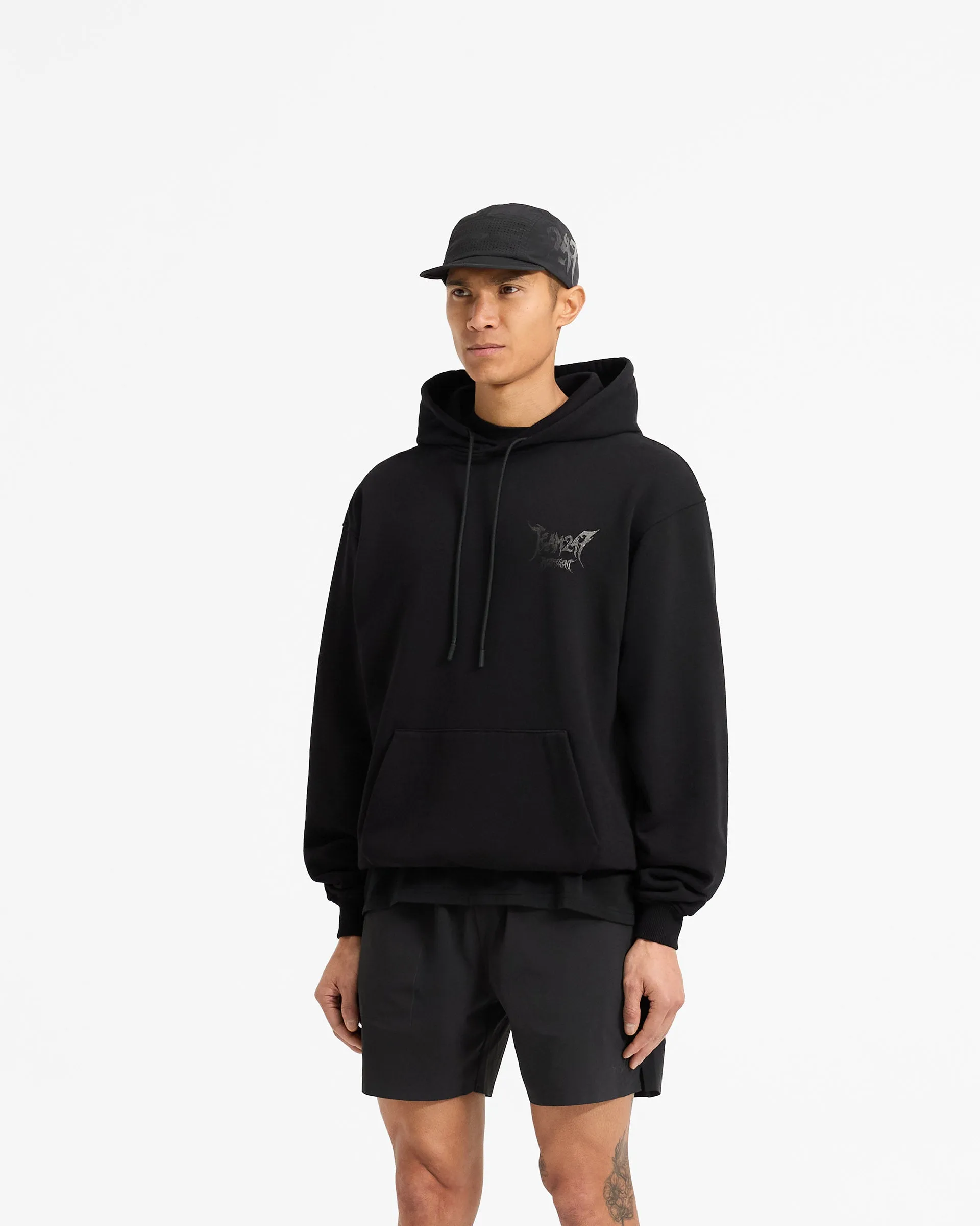 Team 247 X END Oversized Hoodie - Jet Black