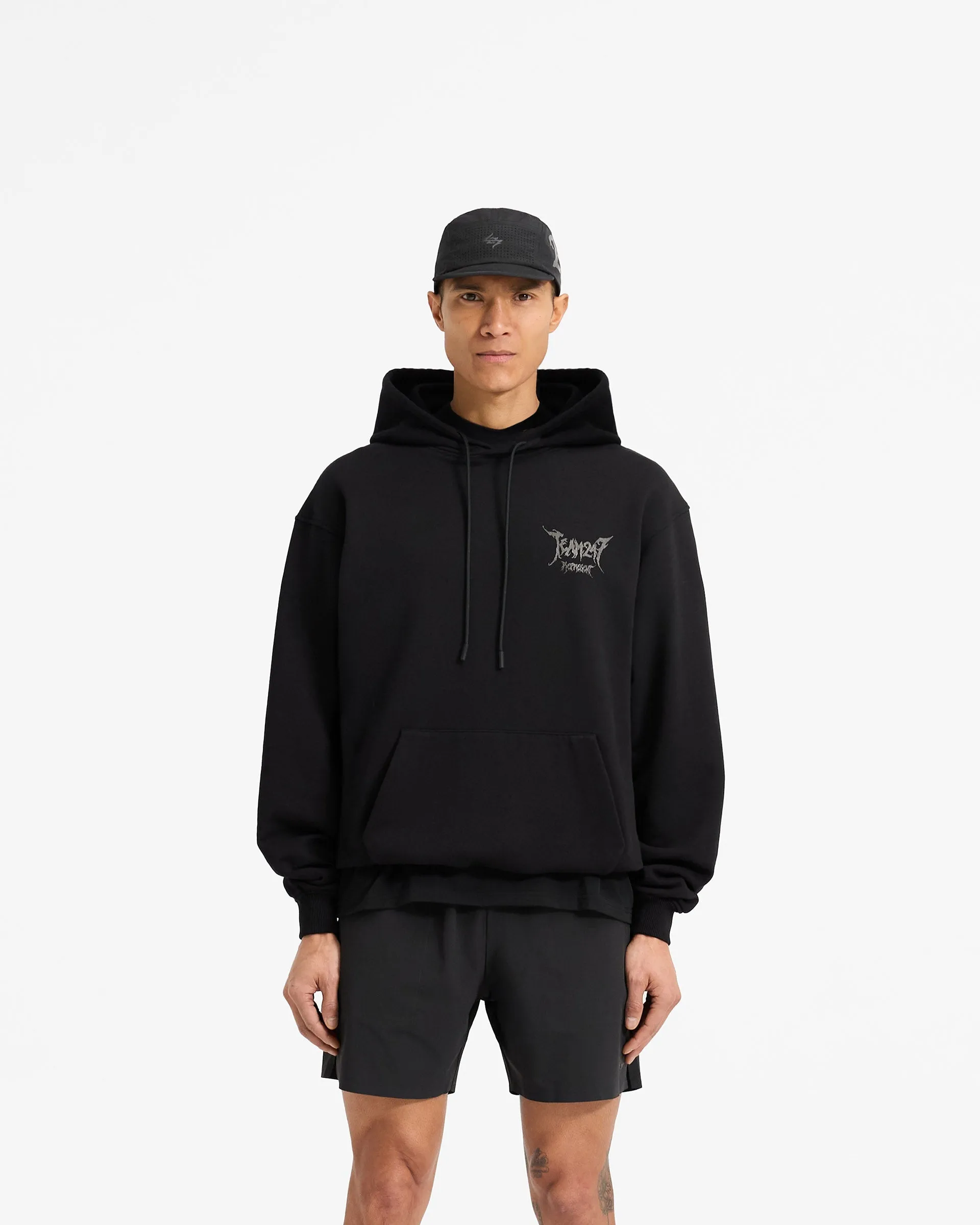 Team 247 X END Oversized Hoodie - Jet Black