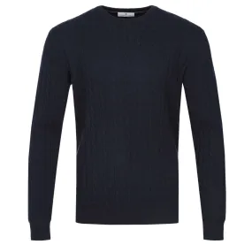 Thomas Maine Cashmere Crew Neck Knitwear in Navy