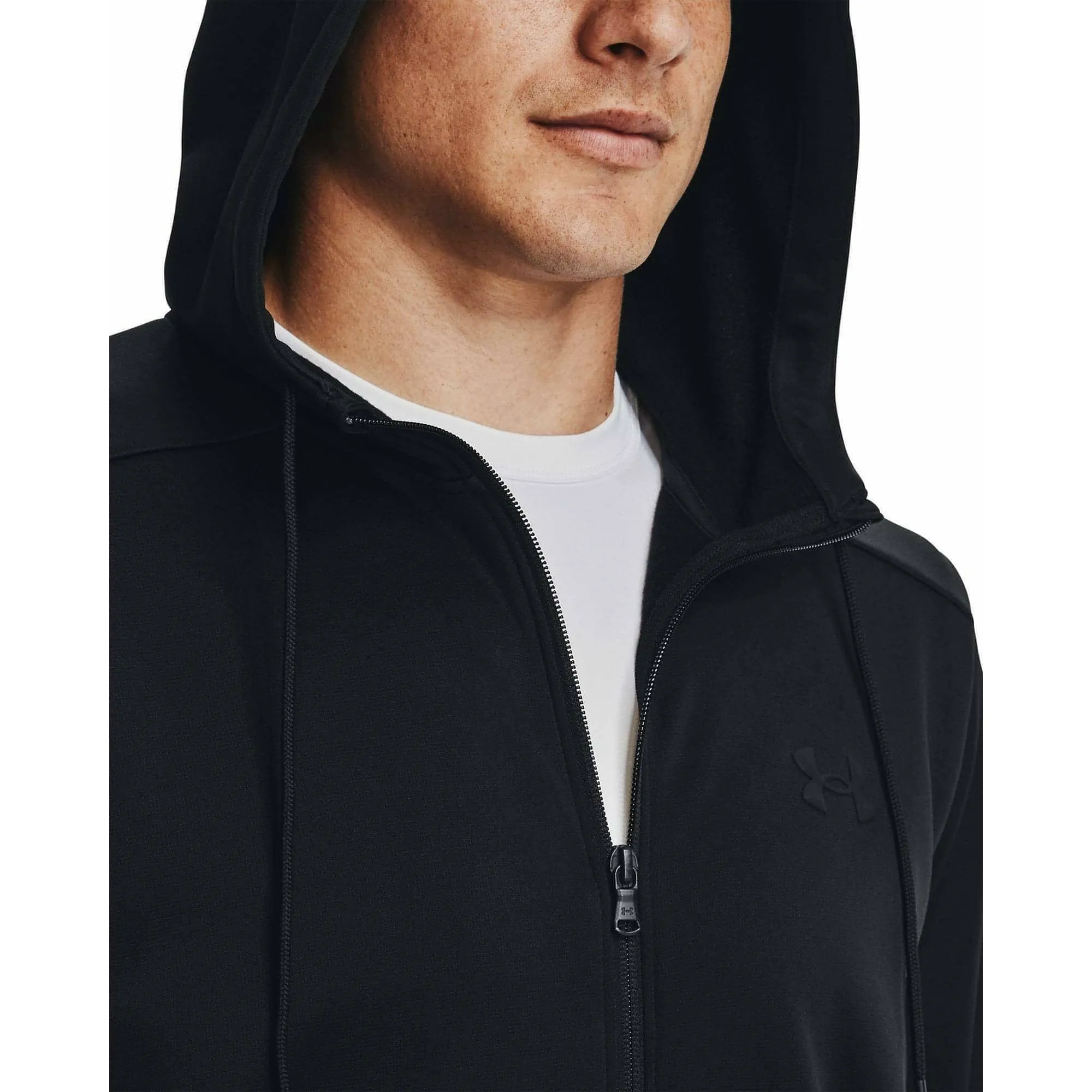 Under Armour Fleece Full Zip Mens Training Hoody - Black