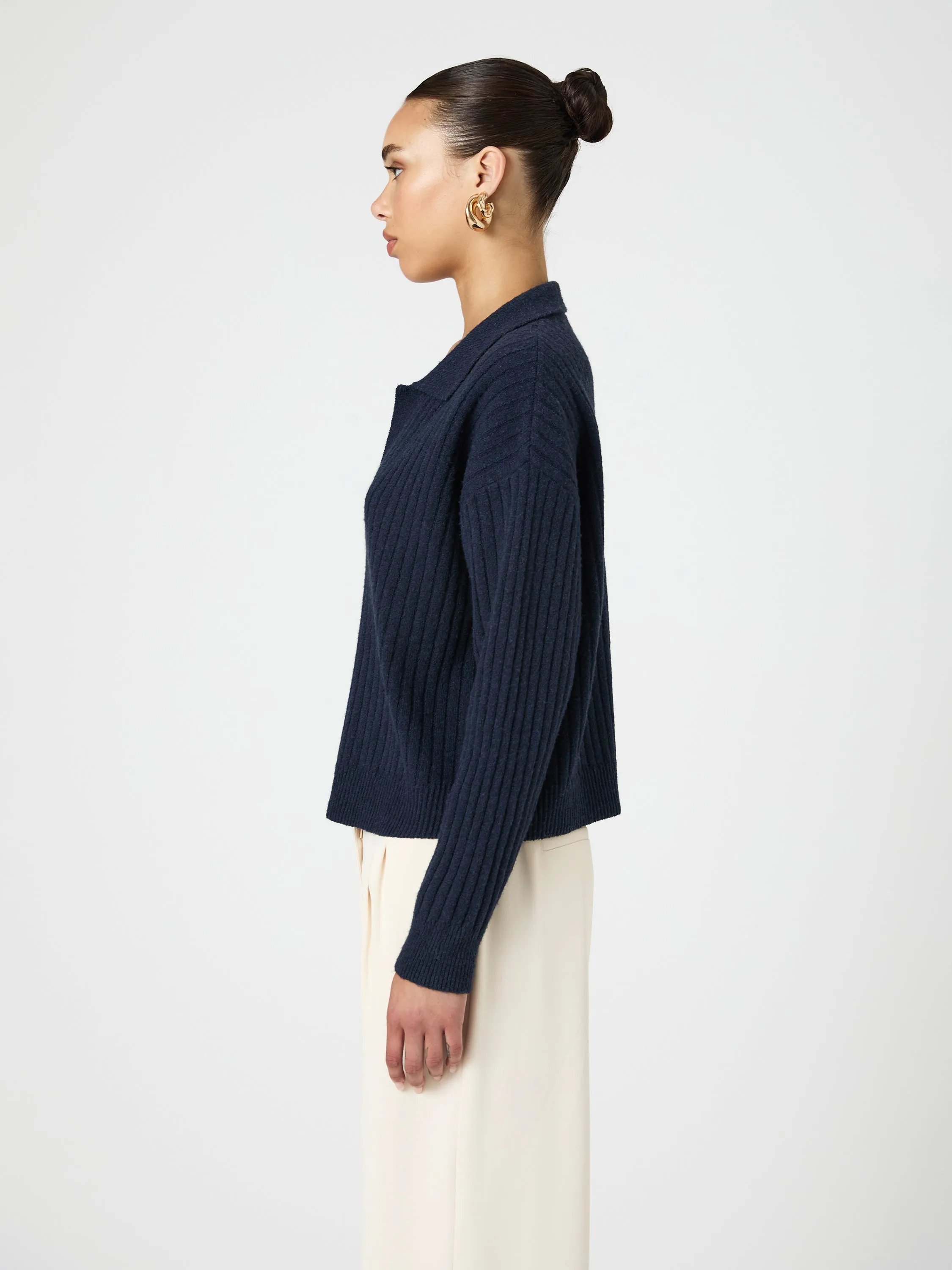 Vhari Collar Long Sleeve Sweater