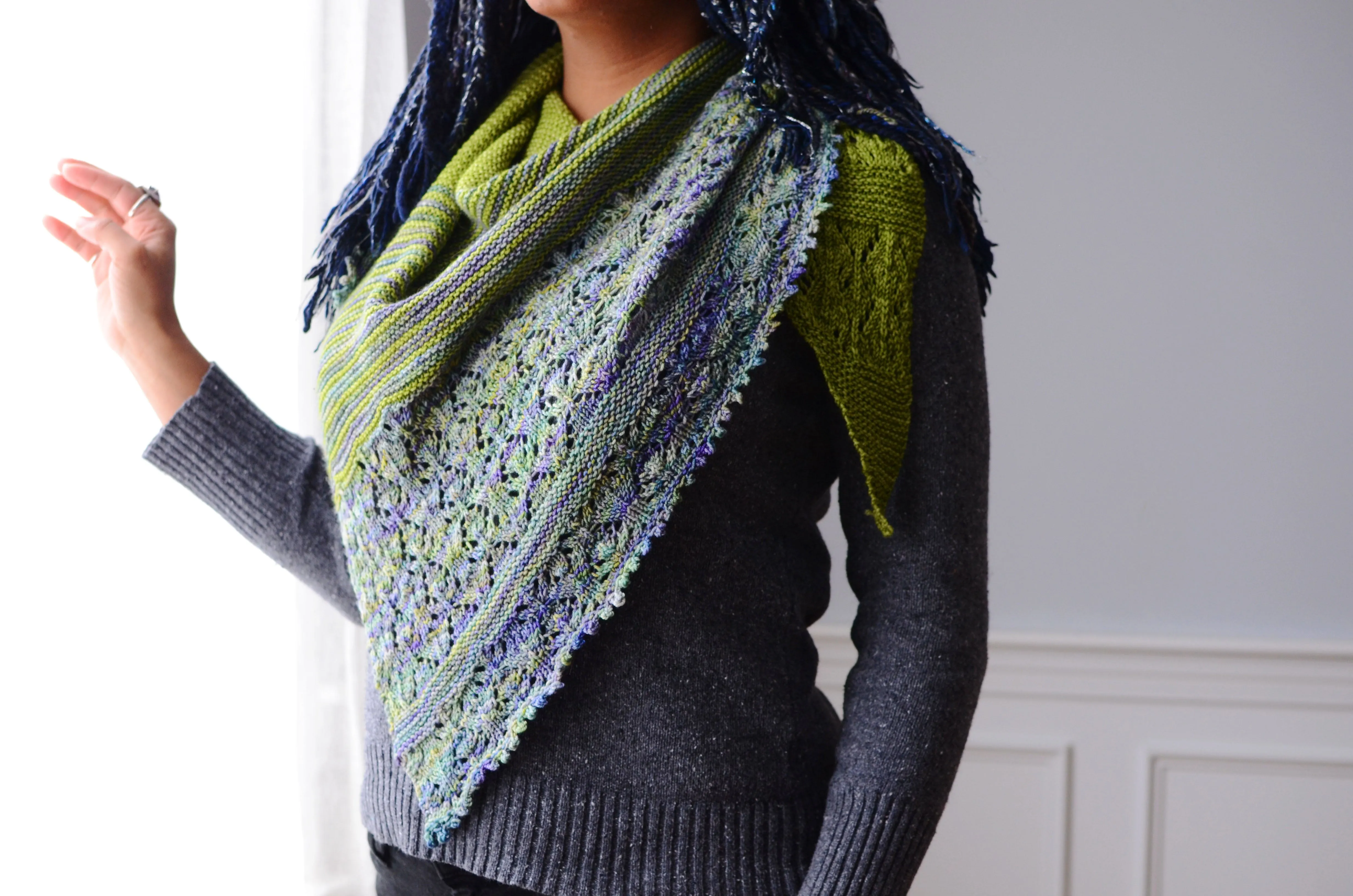 When Rain Falls Shawl Knitting Pattern - Digital Download